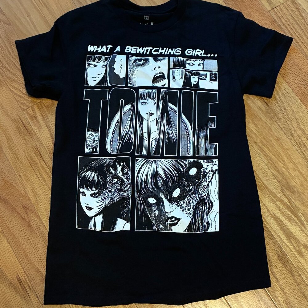 Junji Ito Tomie T-Shirt Japanese Demon Size S, Manga Horrorcore
